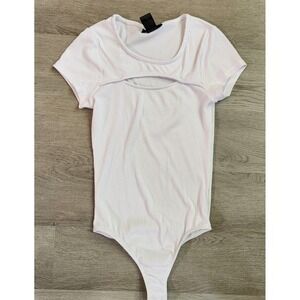 Just Polly White Body Suit Size Small‎